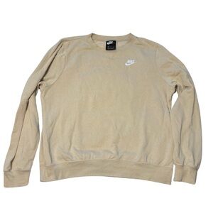 Beige Nike crewneck sweatshirt